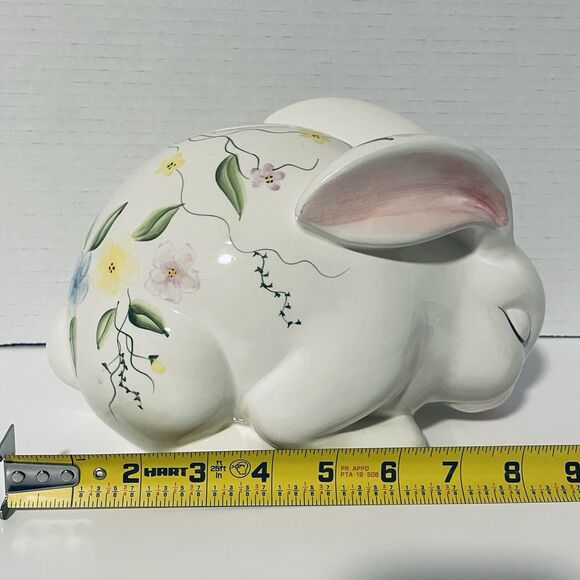 Vintage CRACKER BARREL EXCLUSIVE Easter Porcelain Piggy Bank Original Box - Picture 9 of 9